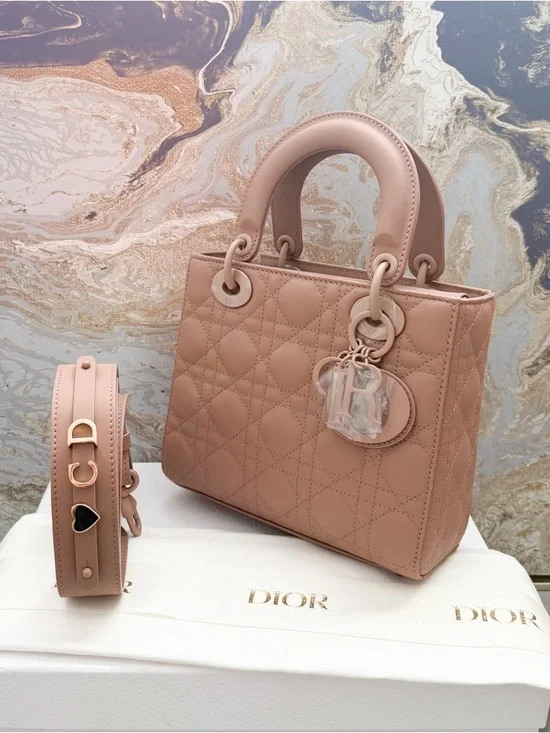 New! Christian Dior Medium  Ultra Matte Calfskin Cannage Lady Dior Bag - Picture 7 of 16